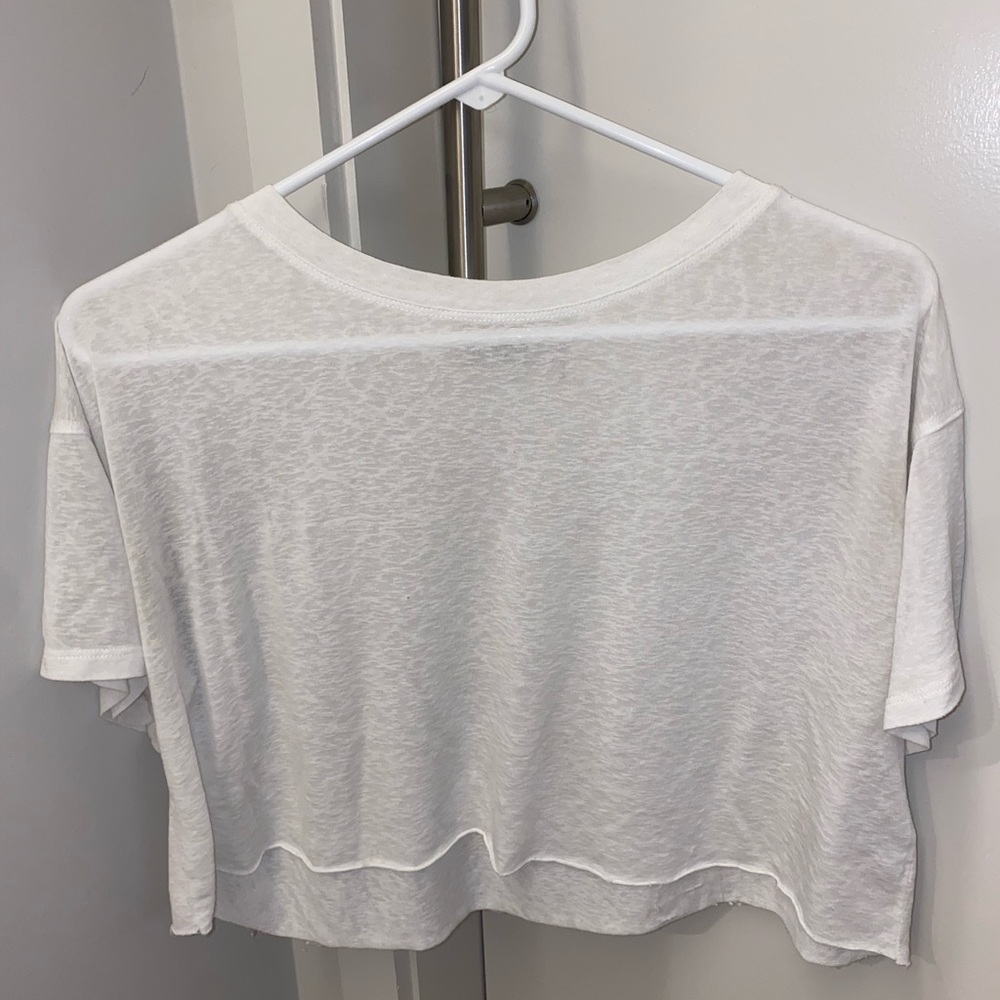 White Cropped Top